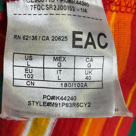 Guess x J Balvin Vibras Tour Striped T Shirt Mens L Multicolor Round Neck - Picture 8 of 10